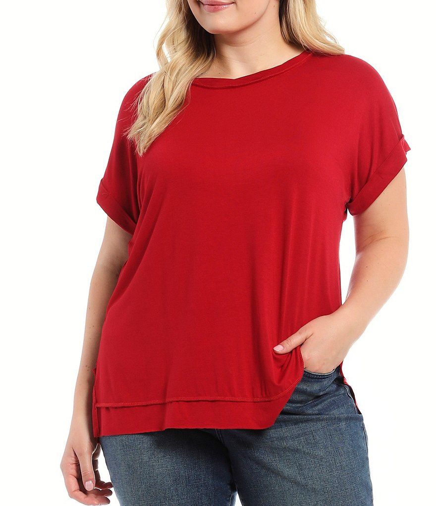 Jessica Simpson Plus Size JJ Red Dahlia Moroccan Border Print Fringe Hem Kimono Jacket