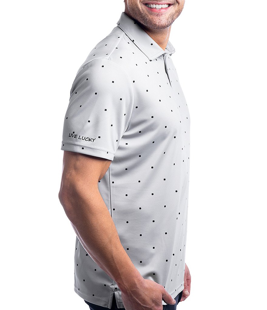 BLACK CLOVER Lucky Fit Short-Sleeve Cloverfield Dri-Balance&trade; Polo