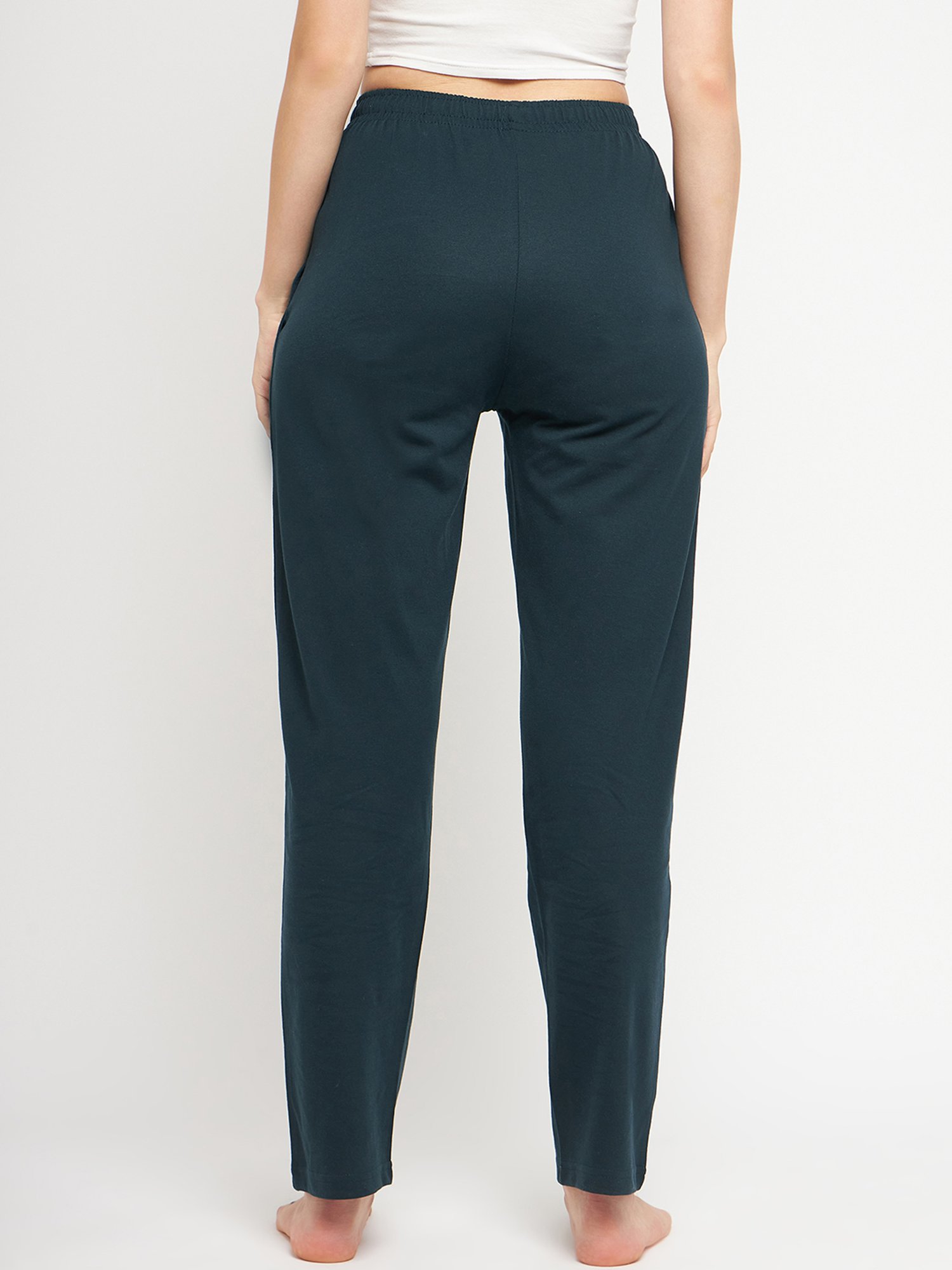 Okane Bottle Green Mid Rise Lounge Pants