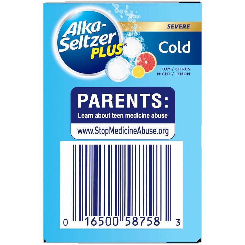 Alka-Seltzer Plus NSAID Cold Day/Night Pack PowerFast Fizz Tablets - Citrus Lemon - 20ct