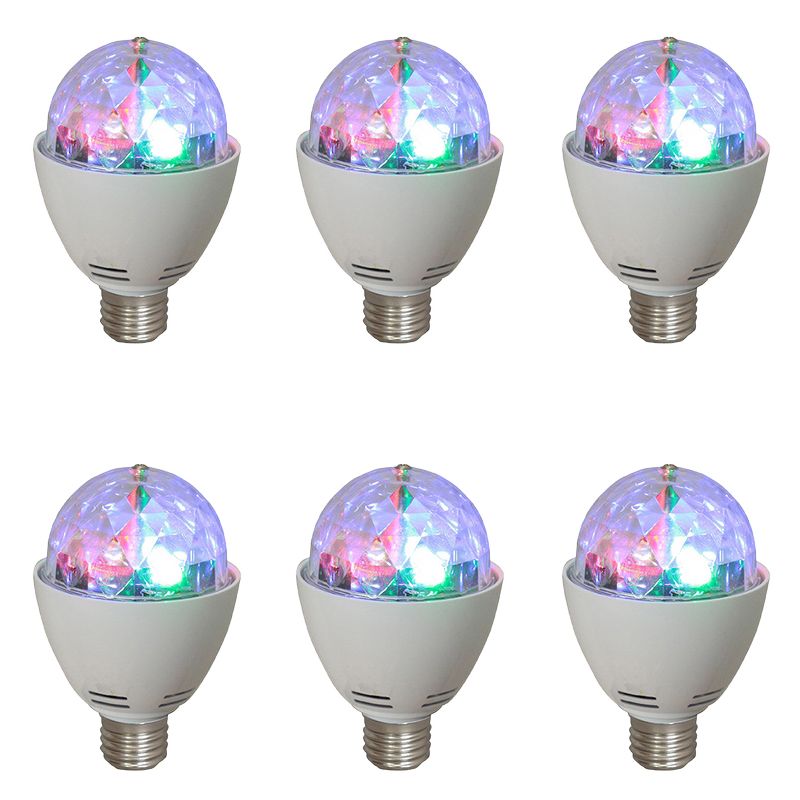 AudioPipe ZYB-13S Zebra Sound LED 5 Volt 1 Watt DC Motor Magic Disco Light Bulb (6 Pack)