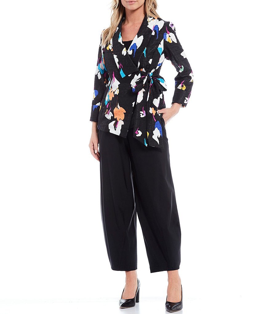 IC Collection Jasmin Jacquard Side Tie Jacket