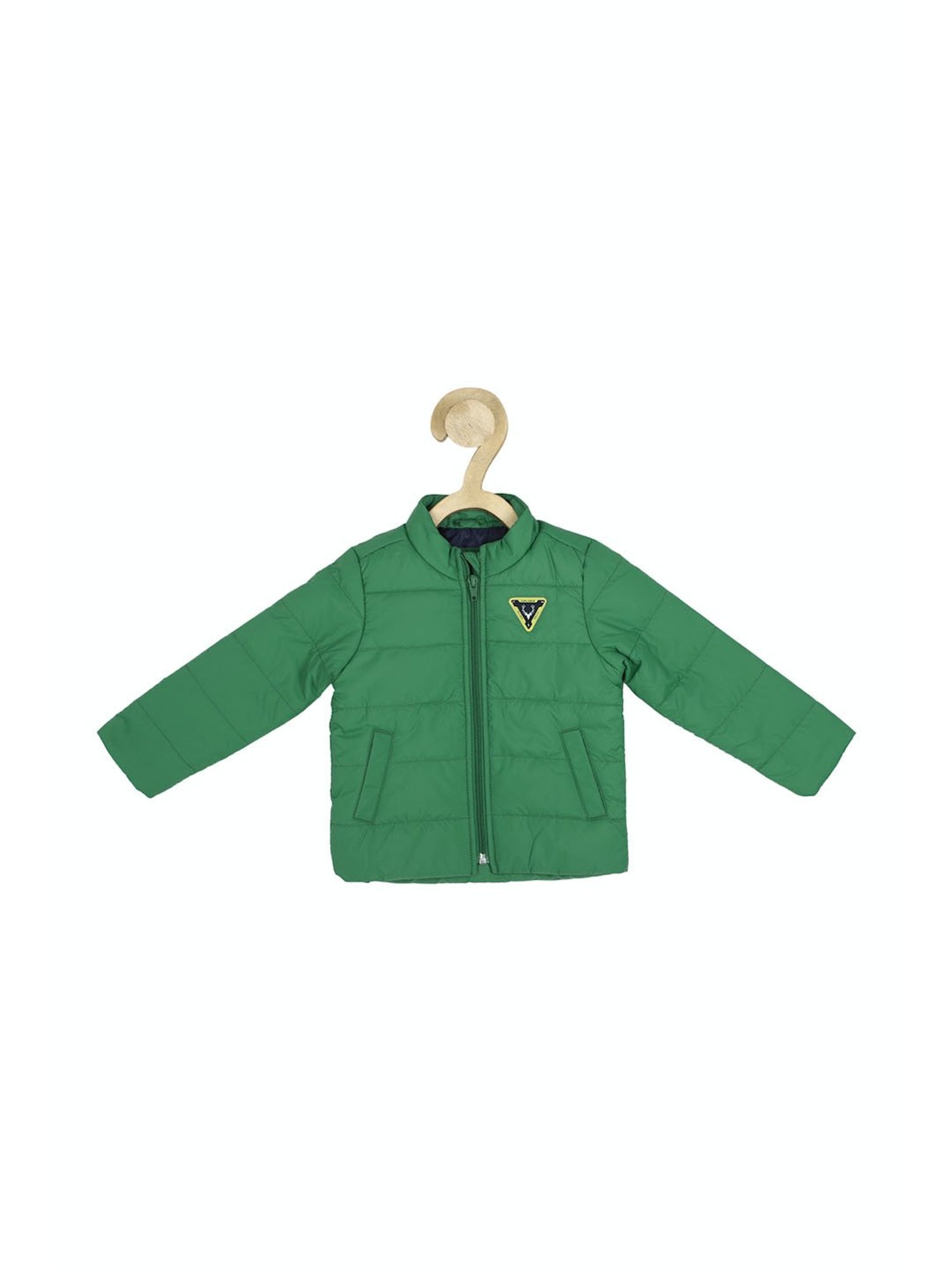 Allen Solly Junior Navy & Green Color Block Full Sleeves Jacket