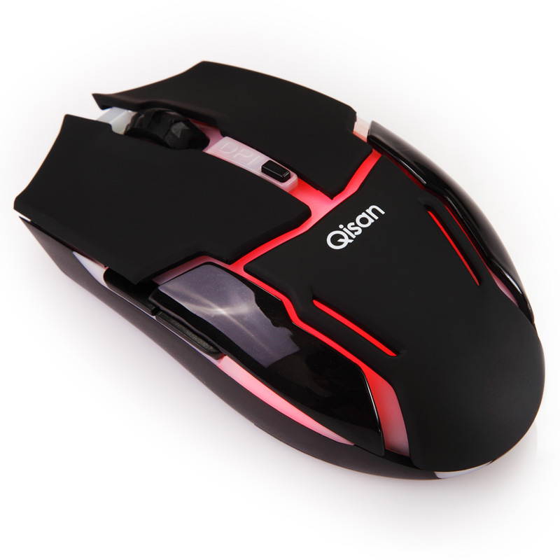Qisan CrotalusII 1600DPI Wireless Gaming Mouse -  Black