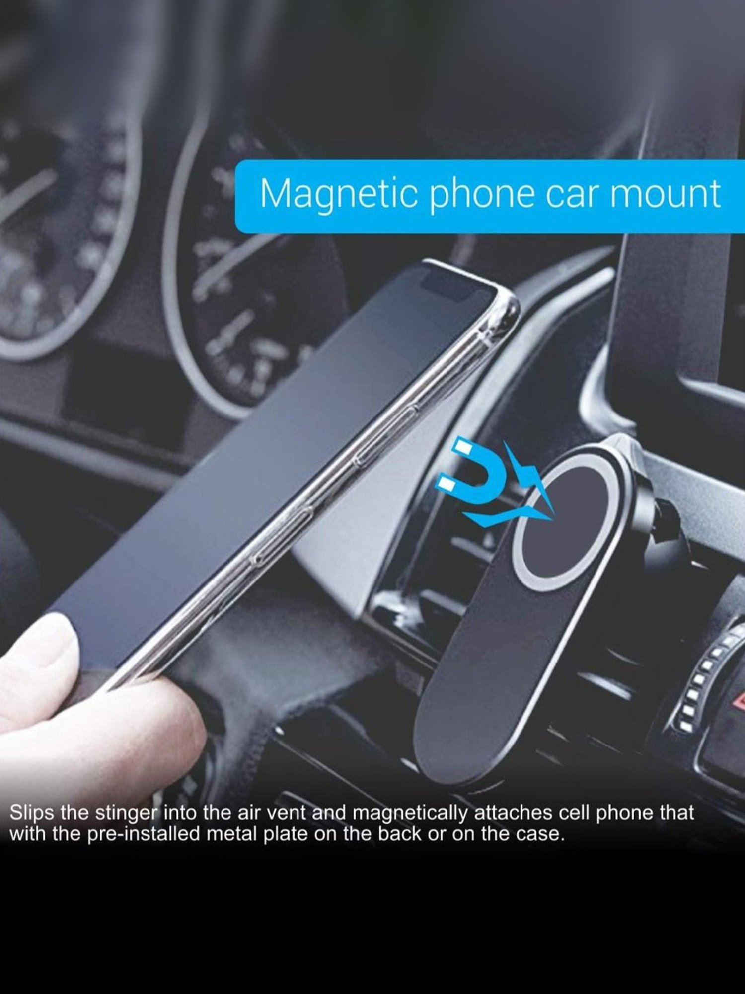 GRIPP Magic Stand Compatible for All Mobile Phones Devices (Black)