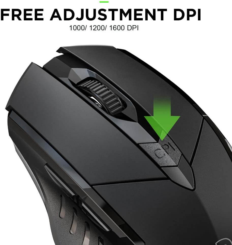 Bluetooth Mouse Wireless 2.4GHz Ergonomic Mice Mouse 4000DPI USB Receiver Optical Computer Gaming Mouse for Laptop PC