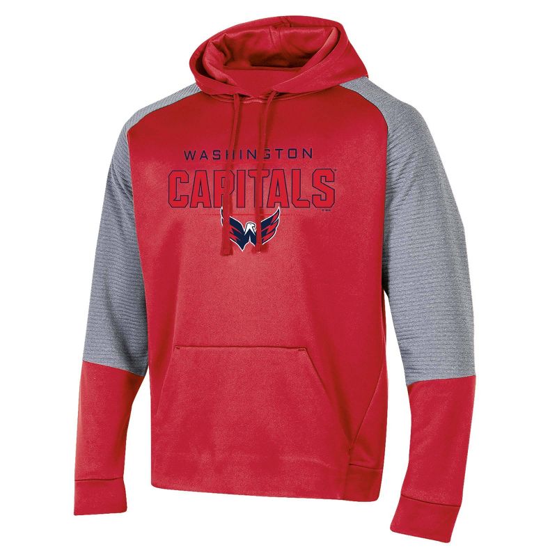 NHL Washington Capitals Men's Edge Poly Textured Hoodie - Gray XXL