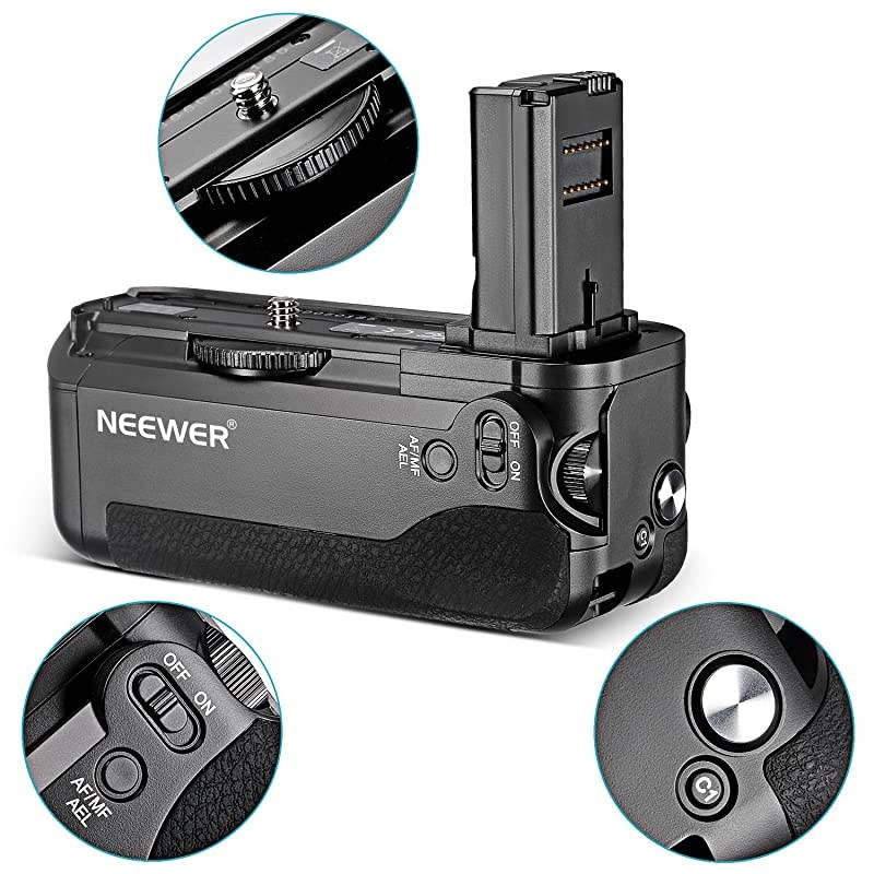 Vertical Battery Grip Replacement for VGC1EM for Sony Alpha A7 A7R A7S DSLR Cameras Compatible with NPFW50 Battery Battery Not Included