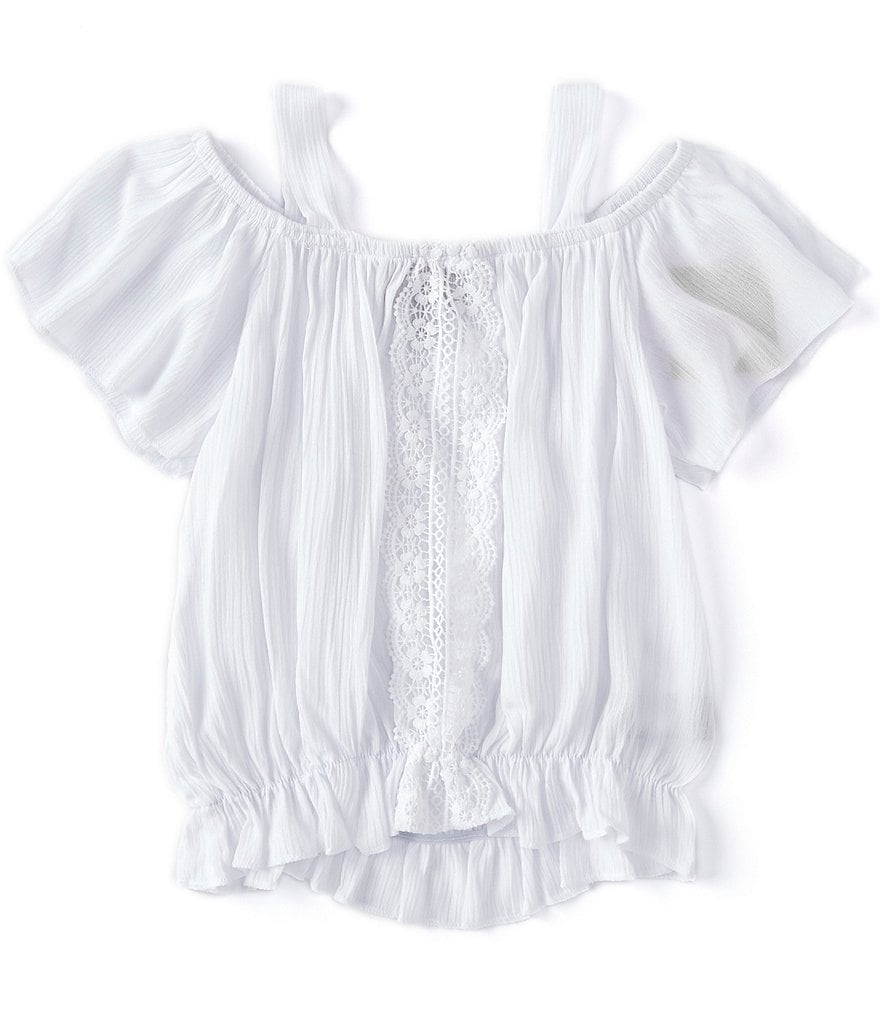 I.N. Girl Big Girls 7-16 Cold-Shoulder Peasant Top