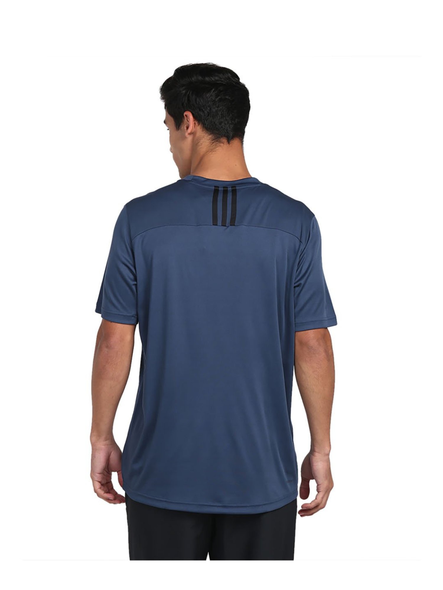 Adidas Navy & Black Logo Printed T-Shirt