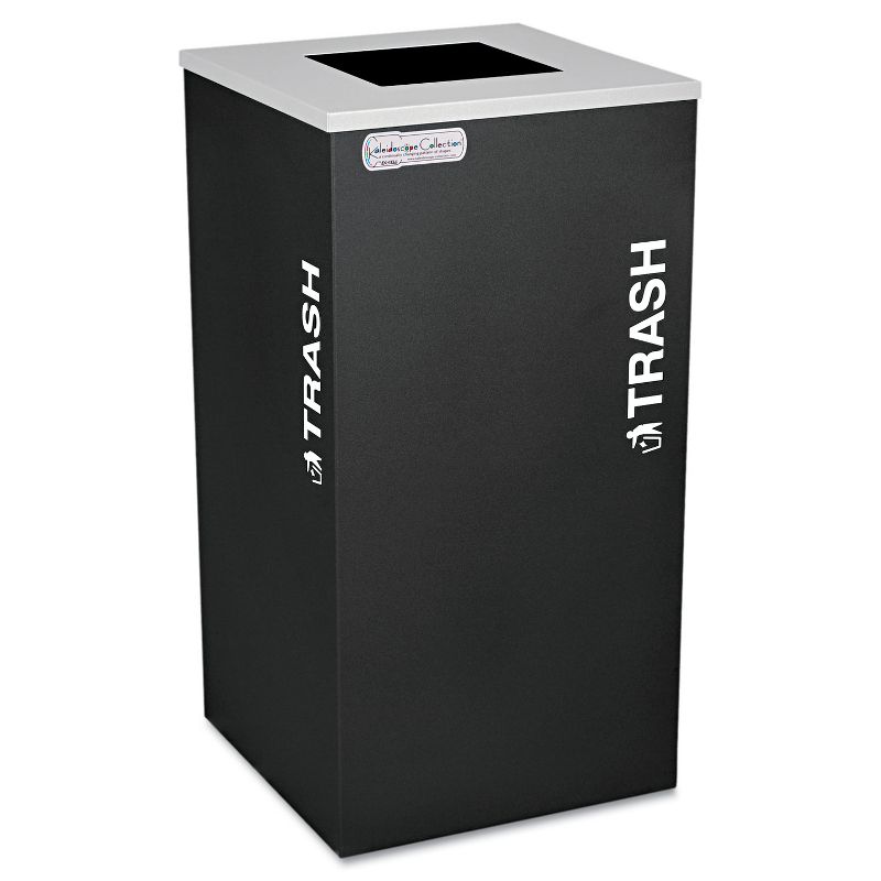 Ex-Cell Kaleidoscope Collection Recycling Receptacle 24gal Black RCKDSQTBLX