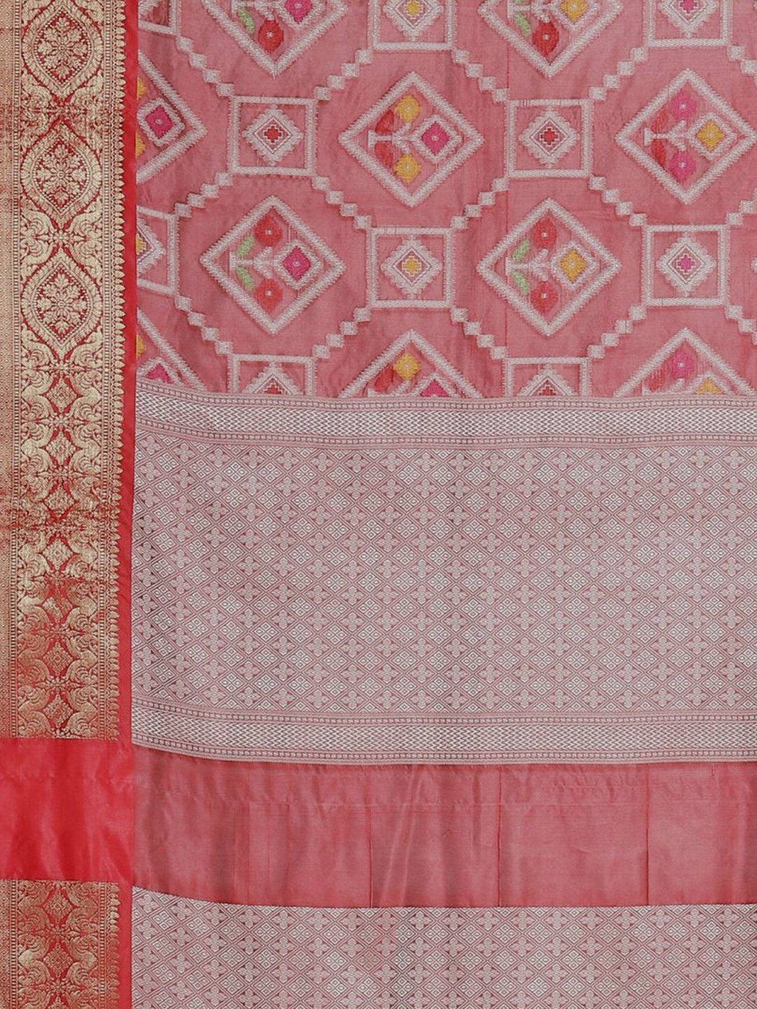 Banarasi Silk Works Maroon Woven Saree With Unstitched Blouse