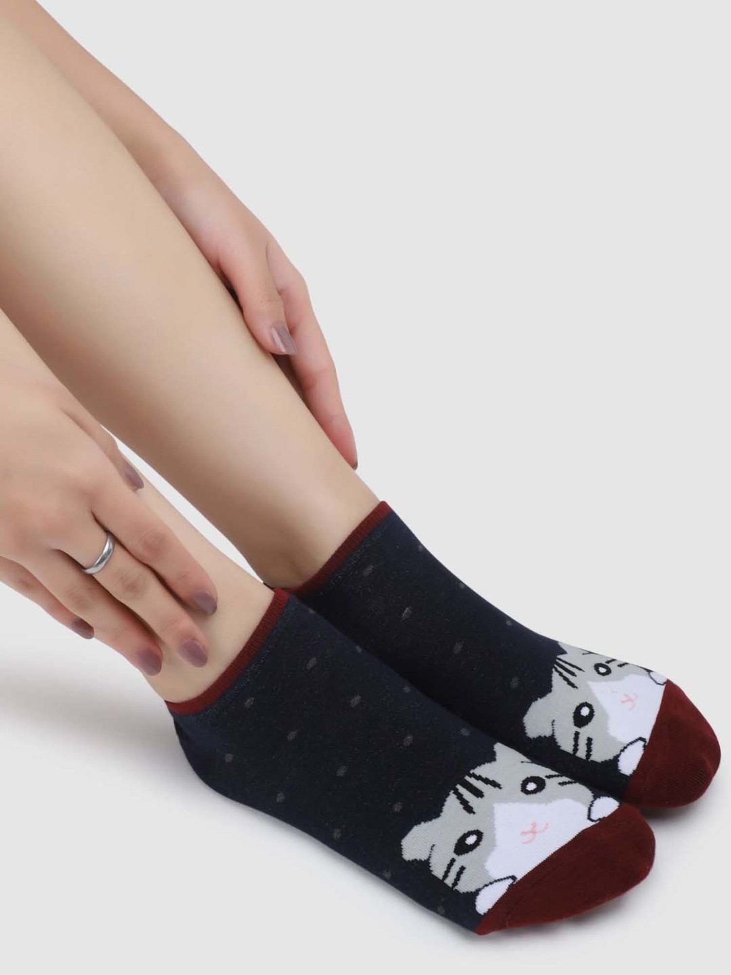 NEXT2SKIN Assorted Color Cotton Sneaker Socks - Pack Of 6