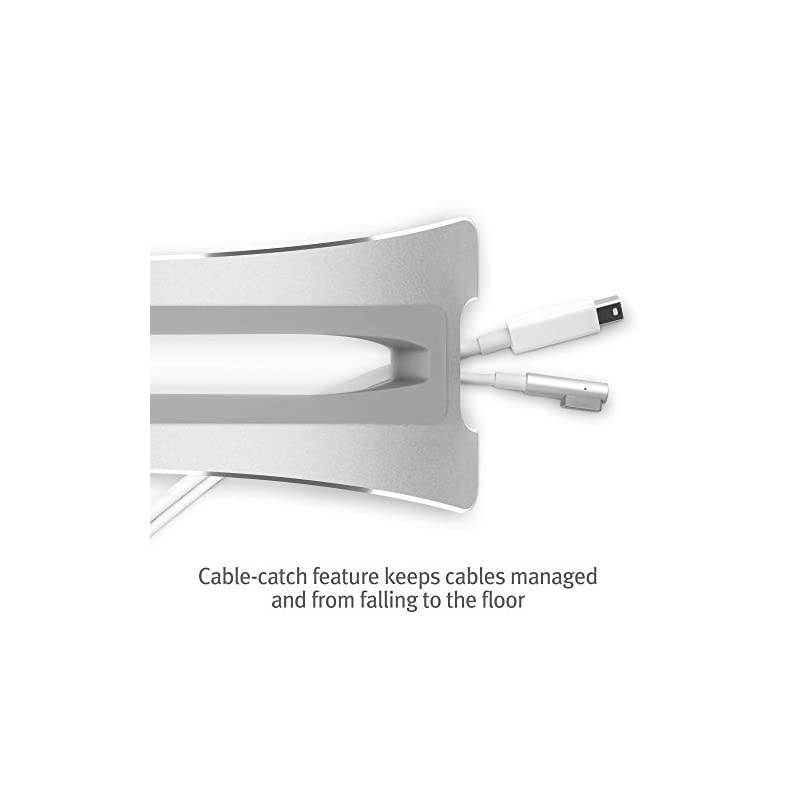 BookArc for MacBook | SpaceSaving Vertical Desktop Stand for Apple notebooks Silver Newest Version 122004