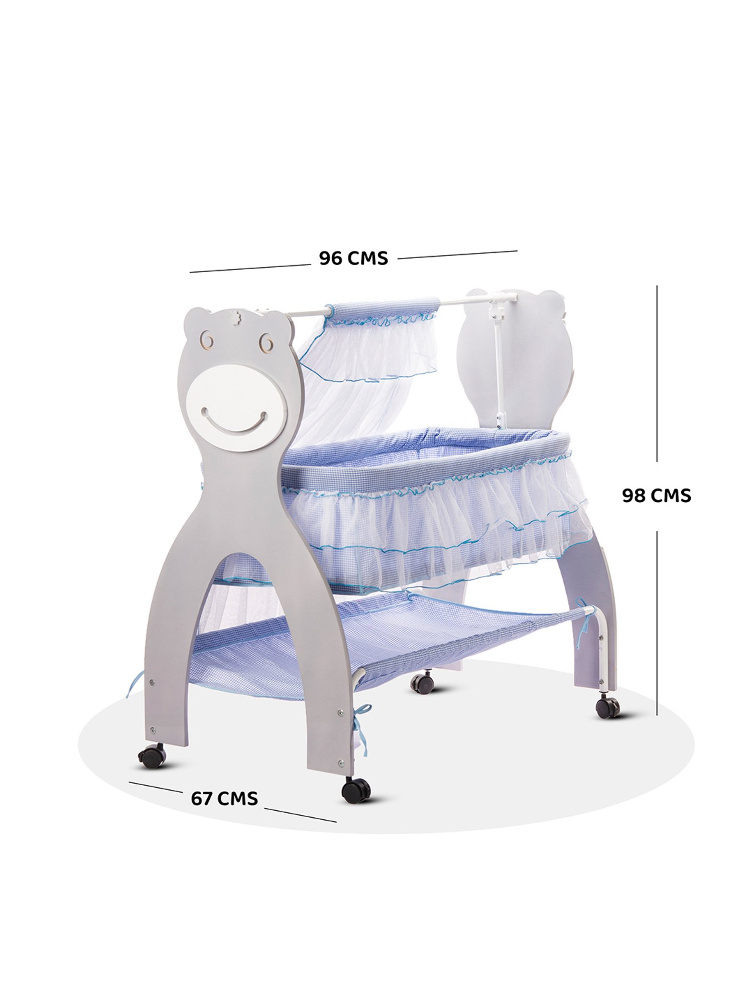 Kiddery Grey Baby Cradle