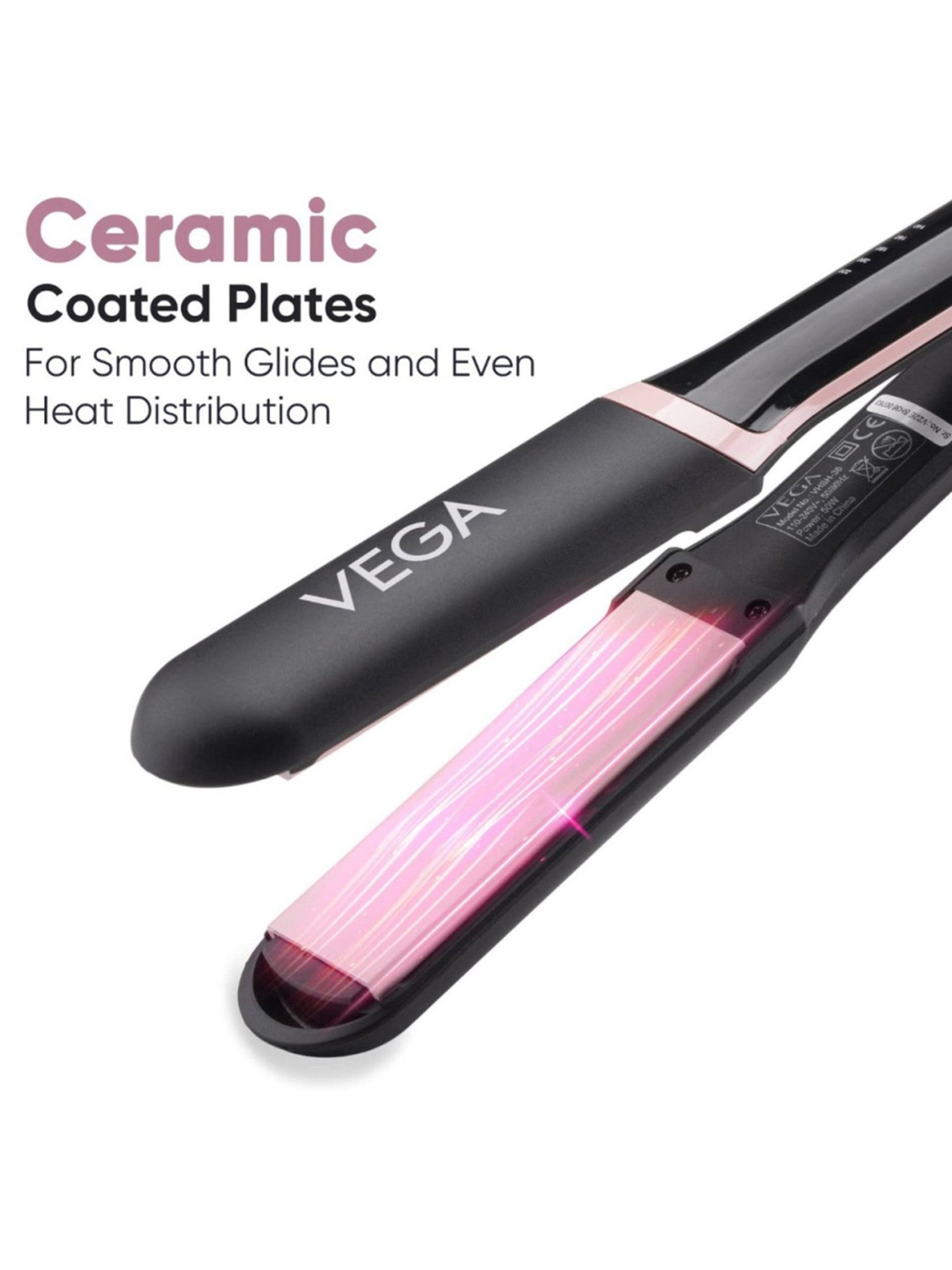 Nova NHC-522CRM Professional Hair Straightener (Black)