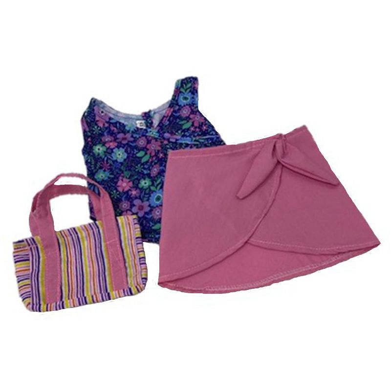 Doll Clothes Superstore Three Piece Bathing Suit Set Fits 15-16 Inch Baby Dolls