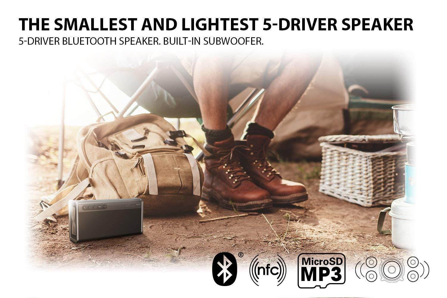 Creative Iroar Go Intelligent Splash-Proof Portable 5-Driver Bluetooth Speaker with Superwide Technology