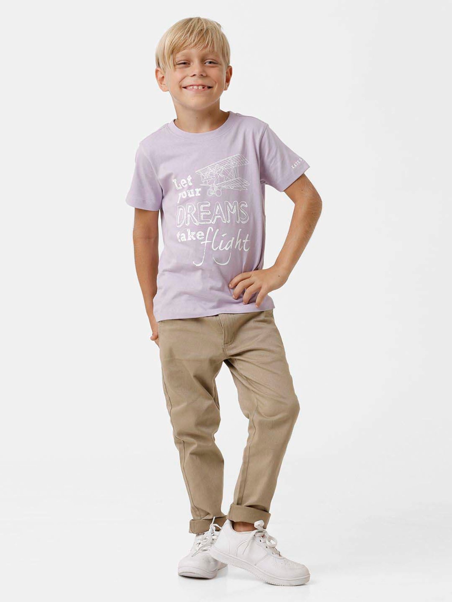 Kate & Oscar Kids Lilac Cotton Printed T-Shirt