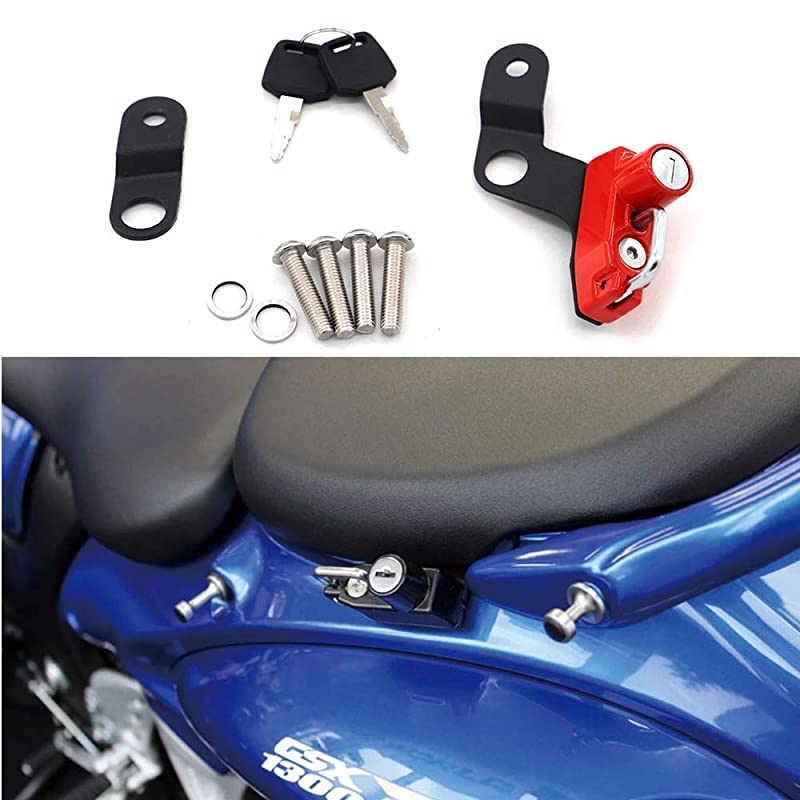 Helmet Lock Anti-Theft For Suzuki GSX1300R Hayabusa 2008 and later - Red