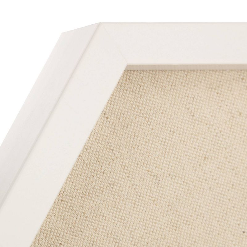 3pc Hexagon Dry Erase Chalkboard/Pinboard Wall Organizer Set White - Gallery Solutions