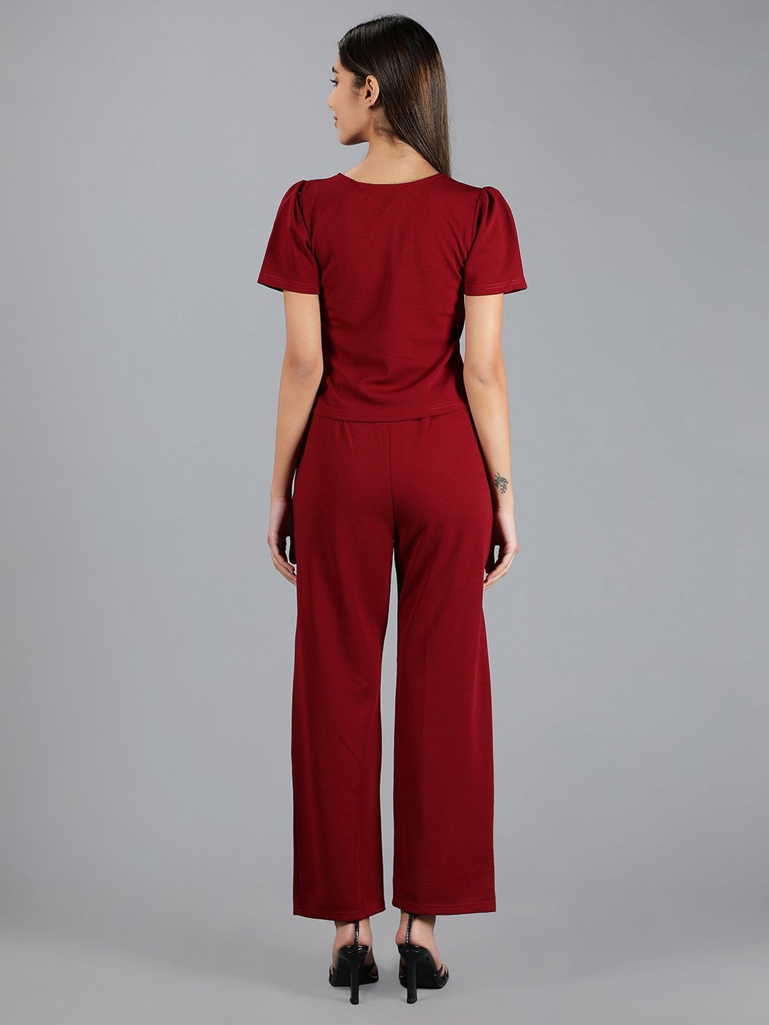 NEUDIS Maroon Top With Trousers