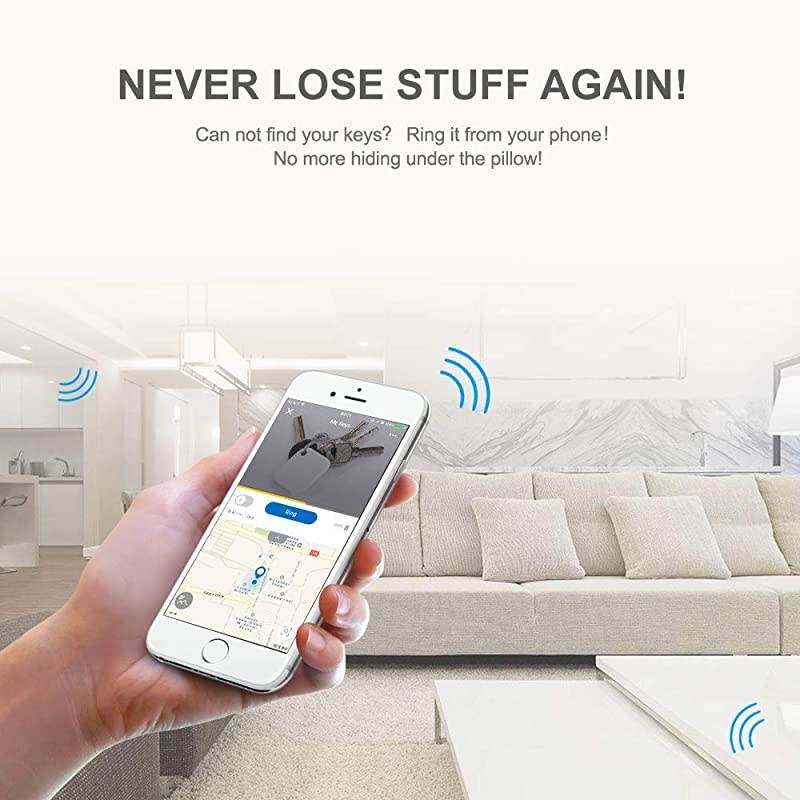 Key Finder, Zen Lyfe/ Classic Item Finder Locator Bluetooth Tracker Device for Car Key/Wallets/Remotes/Luggage/Gadgets/Bike/Pets, APP Control with 1 Year Replaceable Battery (Black)