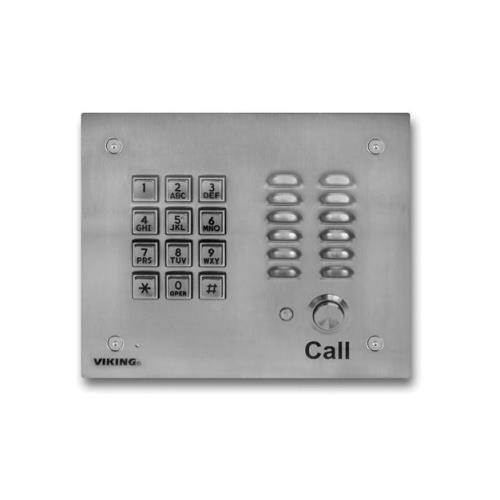 Viking Electronics VK-K-1700-3EWP SS Handsfree Phone W/ Key Pad - NEW - White Box - VK-K-1700-3EWP