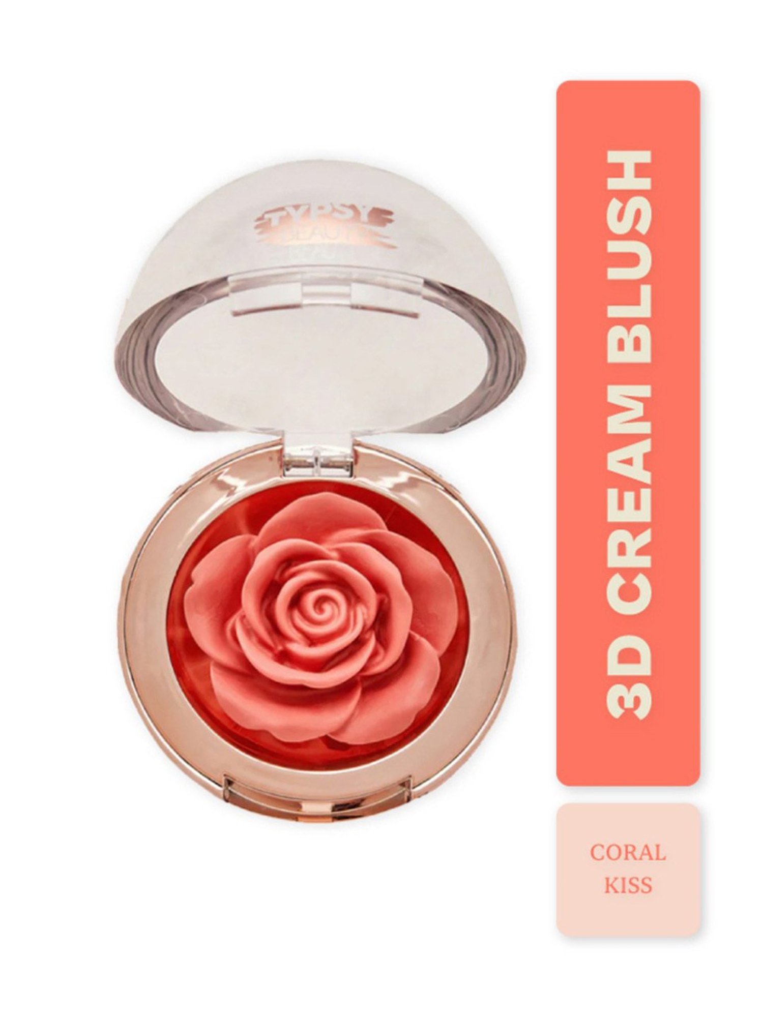 Typsy Beauty 3D Cream Blush Coral Kiss - 4.8 gm