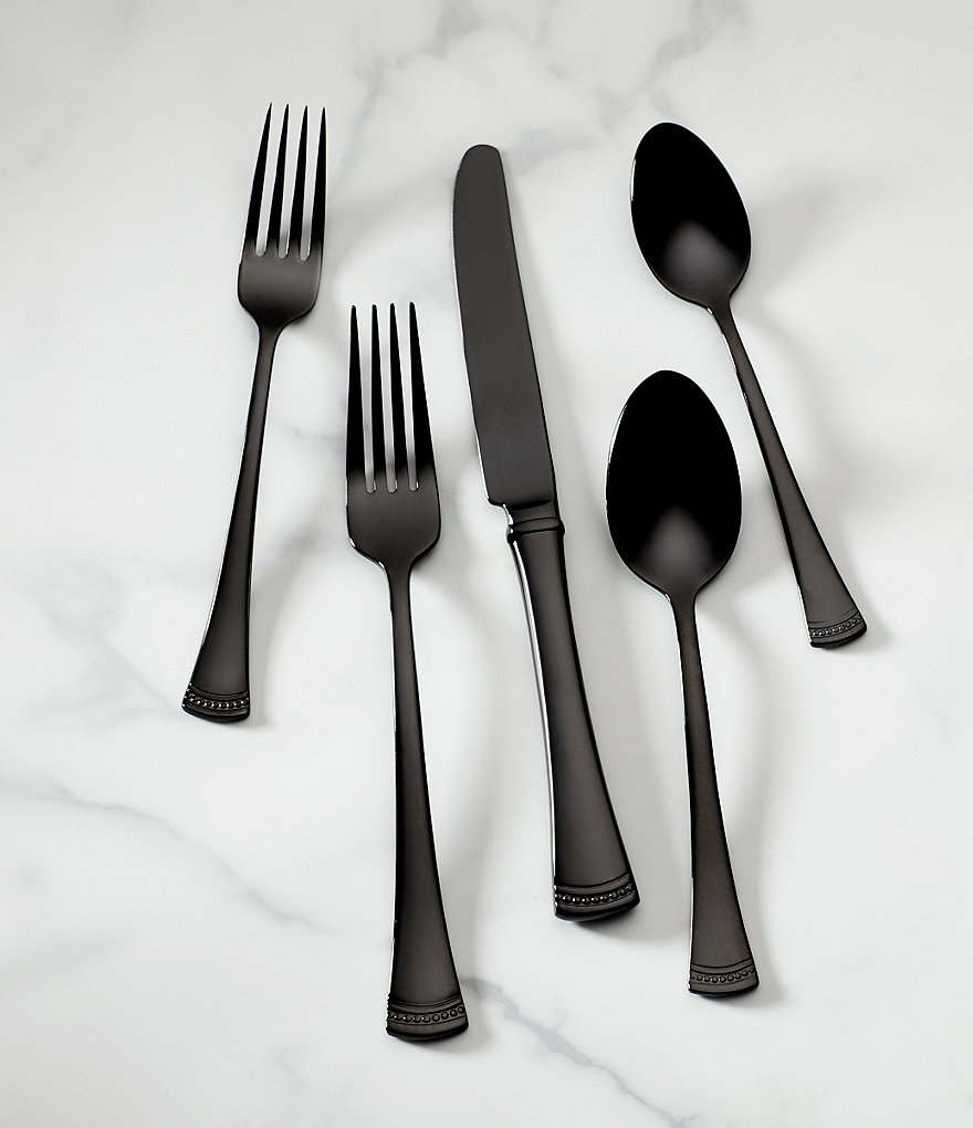 Lenox Portola Black 20-Piece Stainless Steel Flatware Set