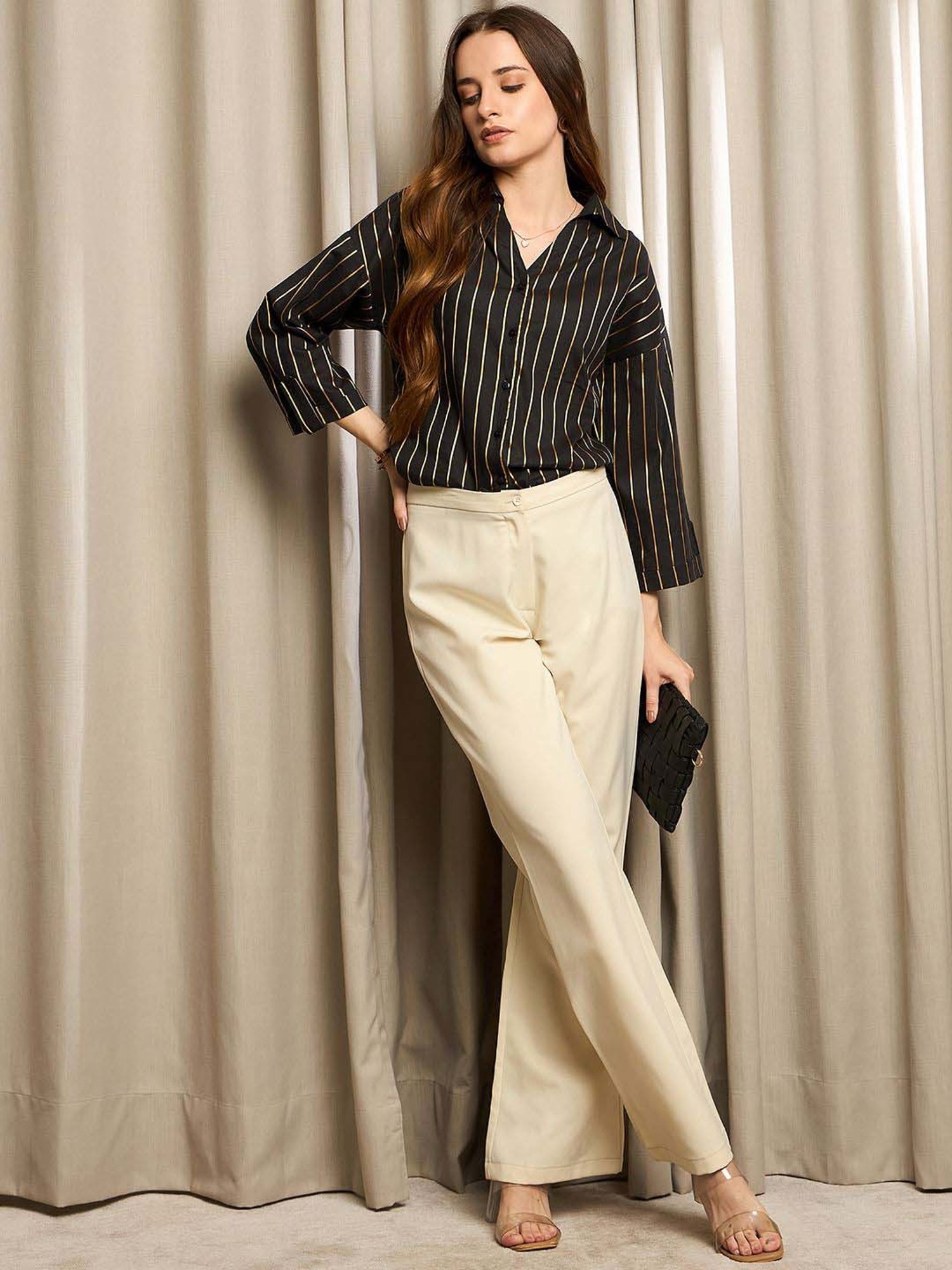 Rare Black Striped Shirt