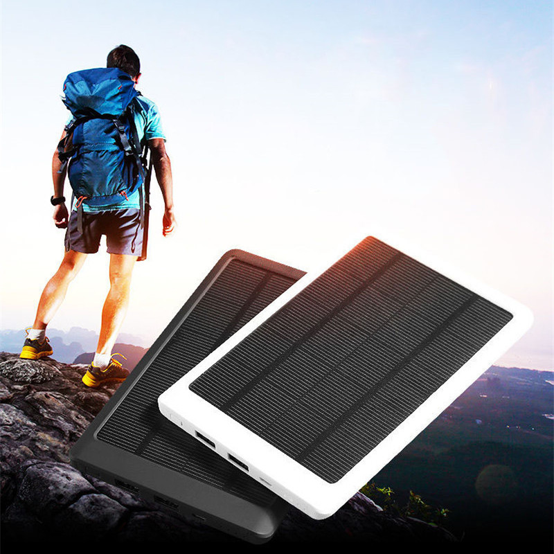 2021 Newest Style Waterproof Solar Power Bank 900000mAh With 2USB Outputs,LED Flashlight External Battery Backup For All Type Phones