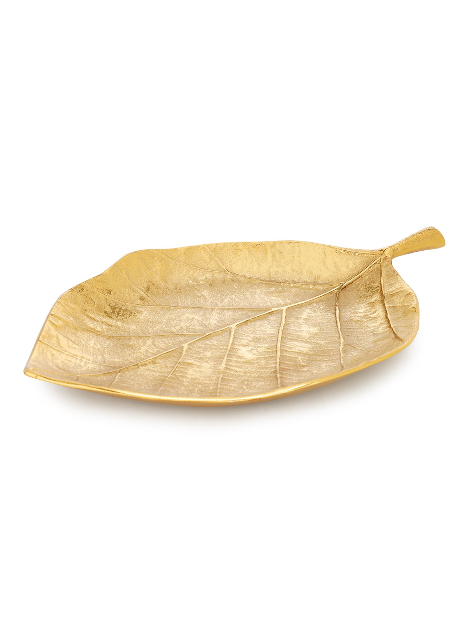 Pure Home and Living Gold Aluminium Textured Decorative Platters