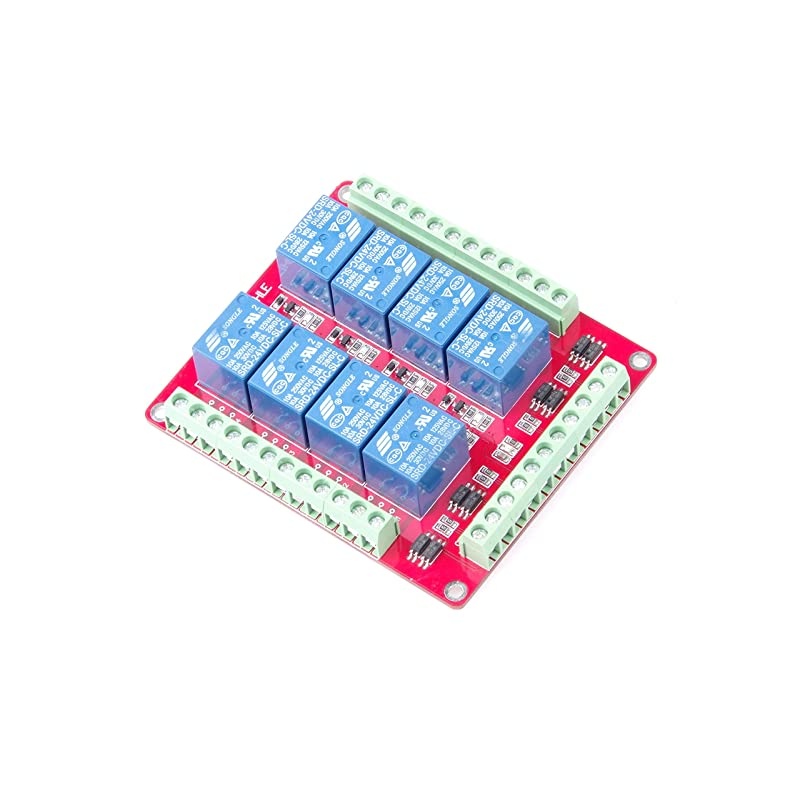 DC 24V 8-Channel 10A Relay Control Module Bi-Directional Isolated Control Module High Low Level Trigger (DC 24V, 10A 8-Channel)