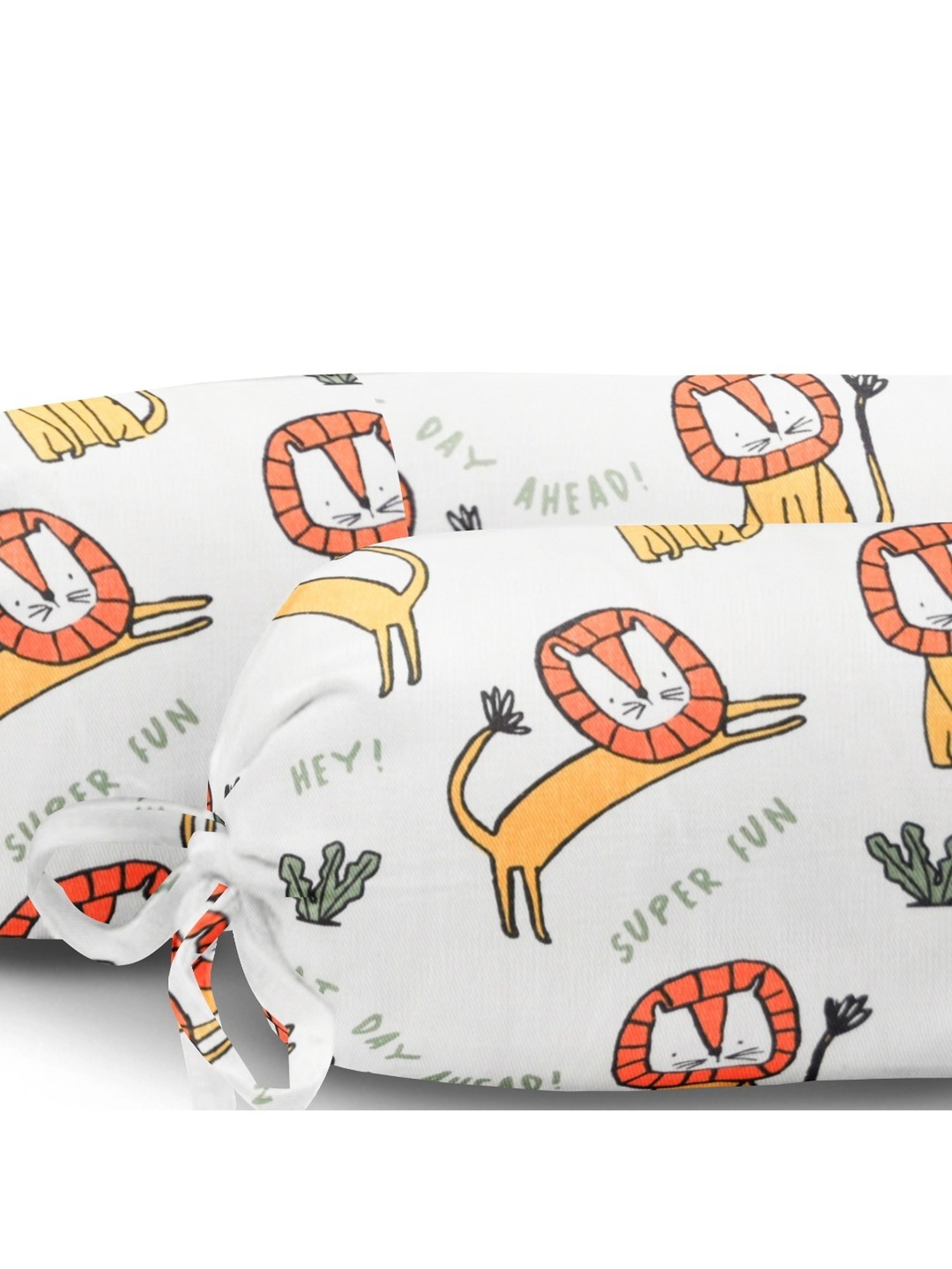 The Baby Atelier White Cotton Bolster Cover - Set of 2