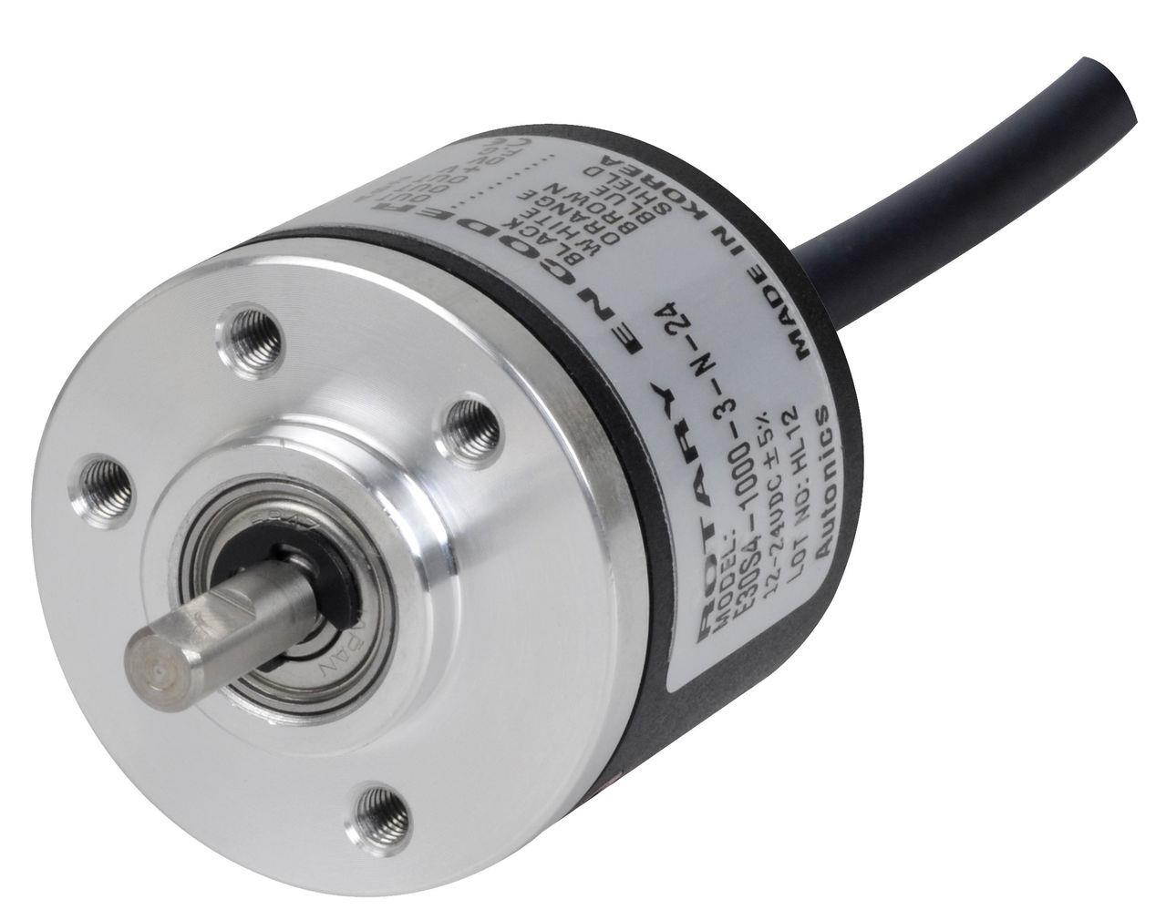 AUTONICS E30S4-1000-3-T-5 Encoder, Incremental, O30mm, 4mm Shaft, 1000 PPR, A,B,Z, Totem pole output, 5VDC