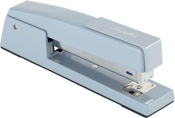 SWINGLINE S7074708 Stapler,Sky Blue,Metal,4inD Throat