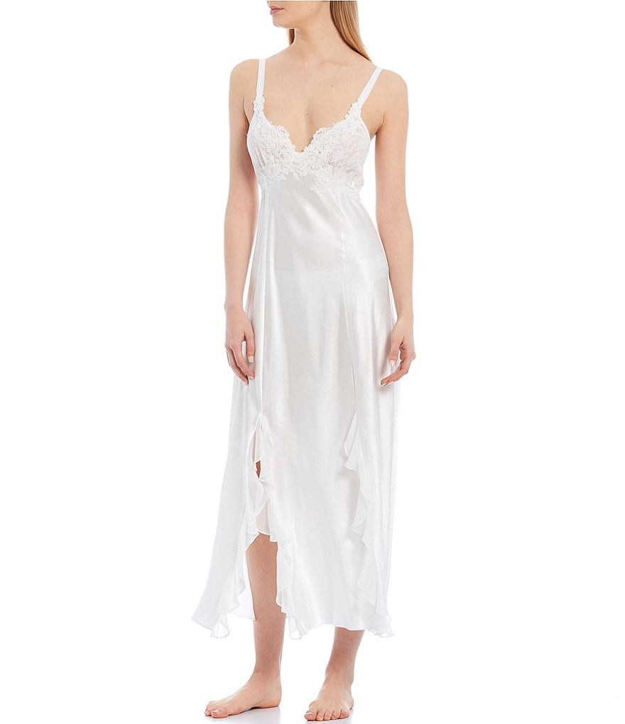 In Bloom by Jonquil Satin & Lace Long Gown