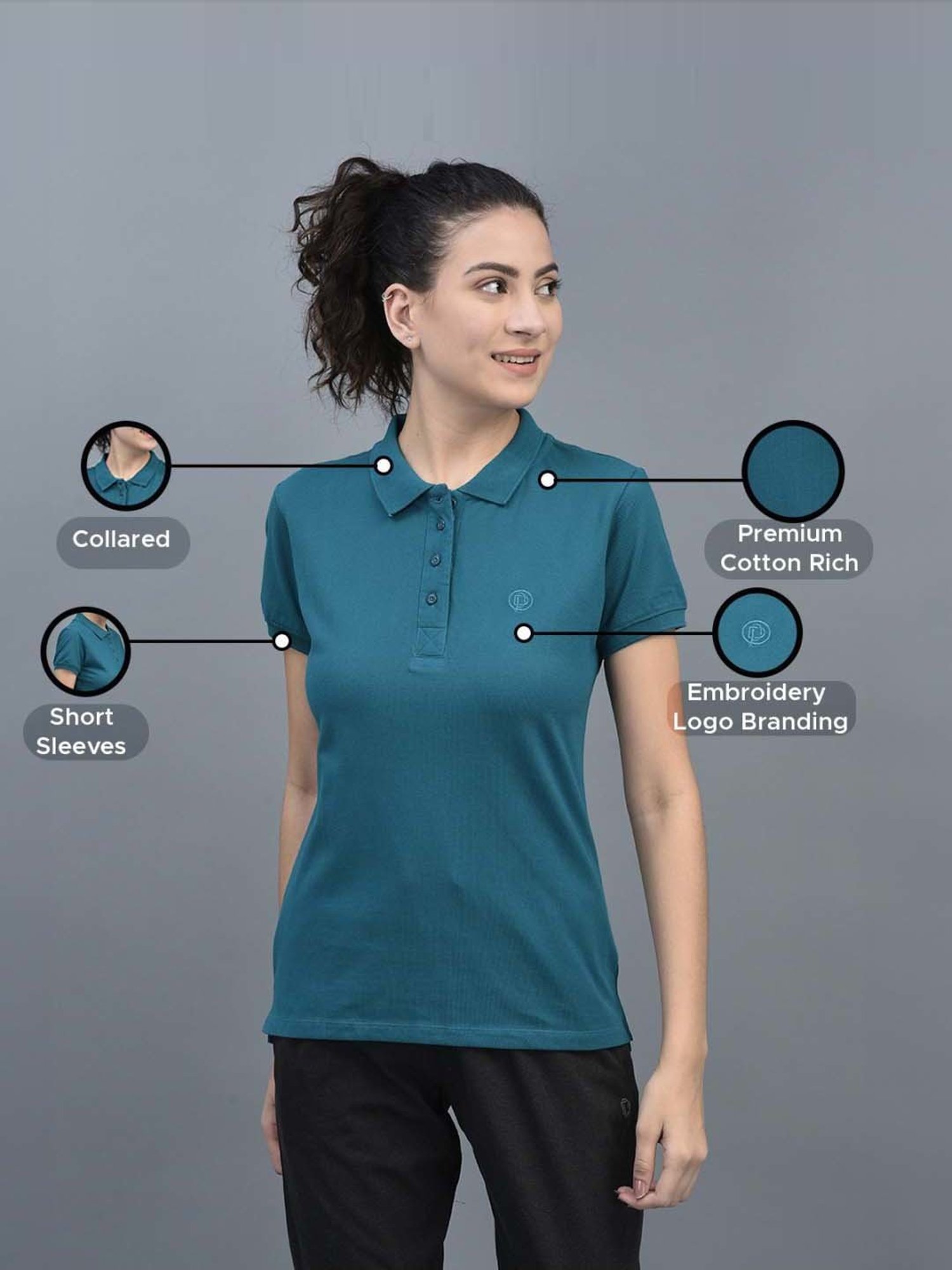 Dollar Black & Blue Cotton Sports T-Shirt - Pack Of 2