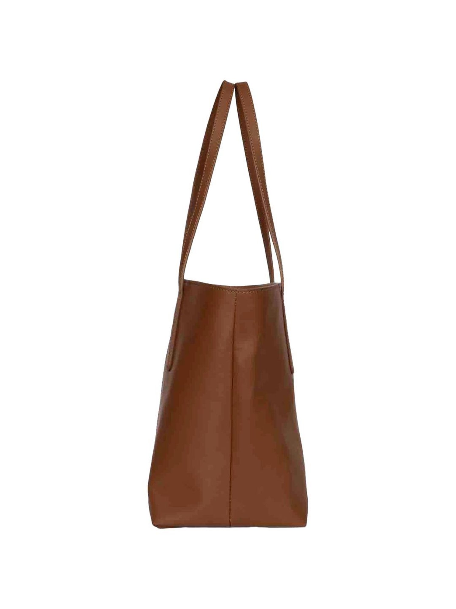Favore Dark Brown Solid Medium Totes