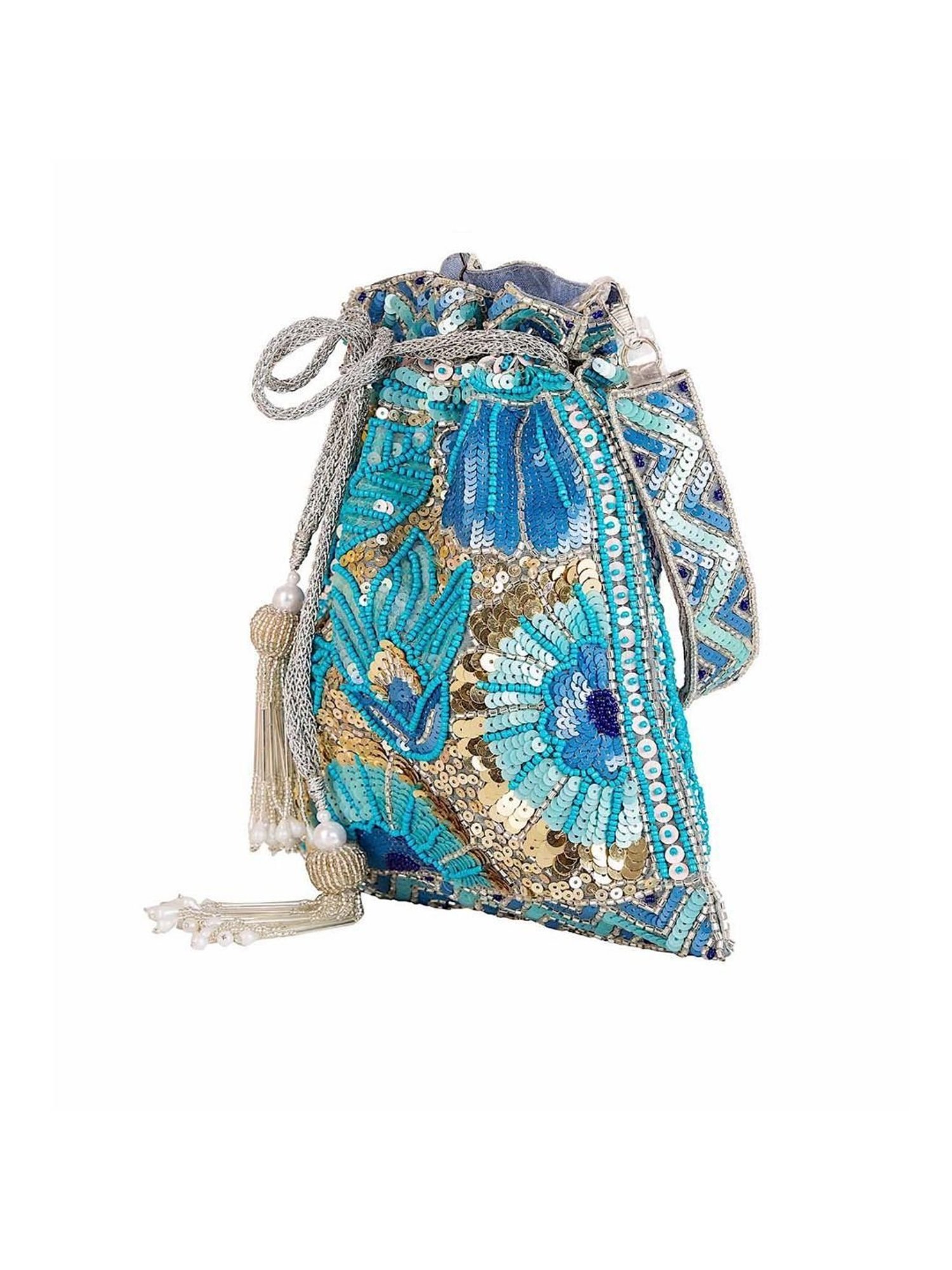 Tarini Nirula Blue Embellished Potli