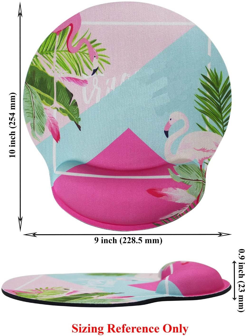 Meffort Inc Mouse Pad with Wrist Rest Support & Non-Slip Base, Durable Ergonomic Gaming Mousepad - Wolf Howling Moon