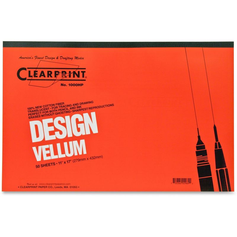 Chartpak Vellum Pad 50 Sheets Acid-free 11"x17" White 10001416