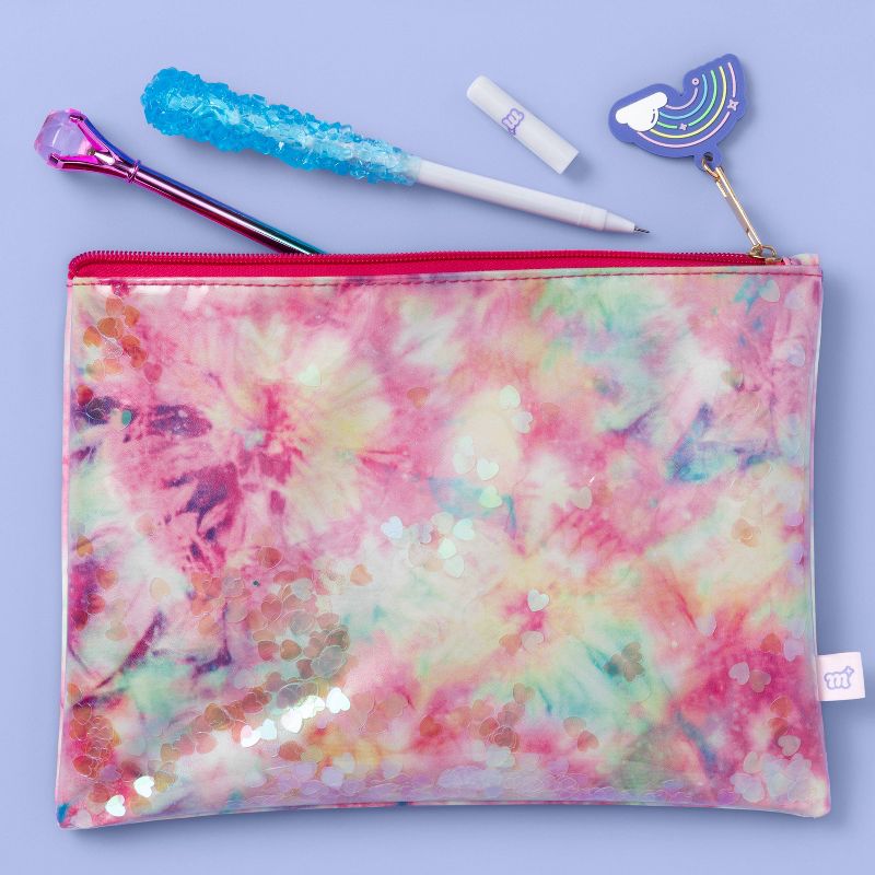 Tie-Dye Plastic Zipper Pencil Pouch - More Than Magic™