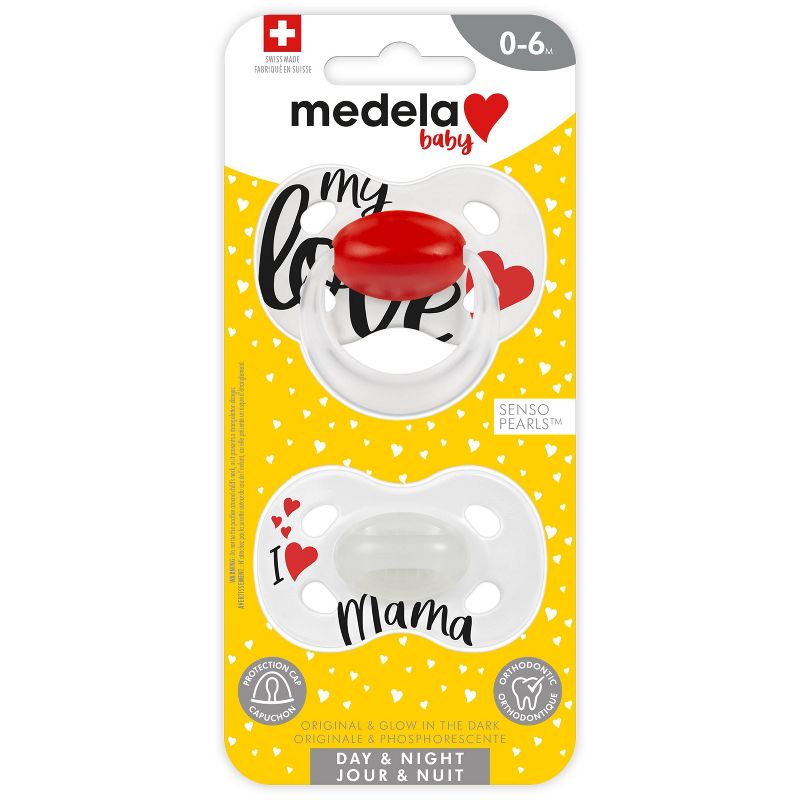Medela Baby My Love Day-Night Pacifier - 0-6 Months 2pk
