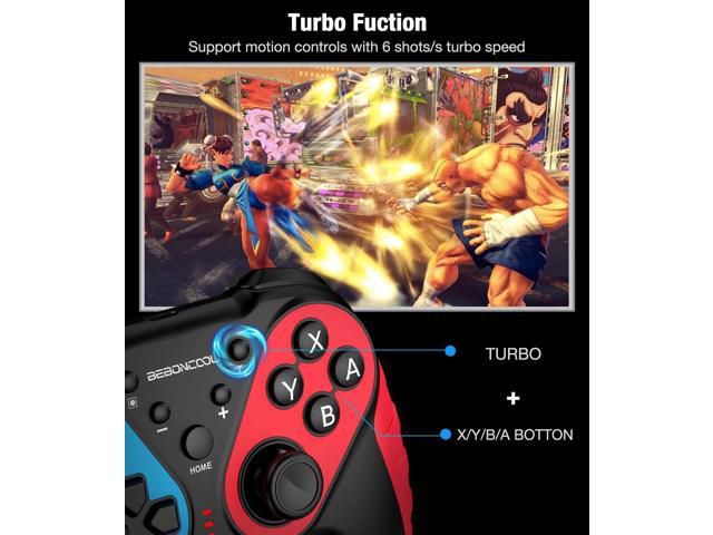 Wireless Controller for Switch/Switch Lite, Extra Controller for Pro Controller, BEBONCOOL Q44A-BBC-US No Amibo Pro Controller, Wireless Switch Remote with Turbo, Motion,Vibration Functions