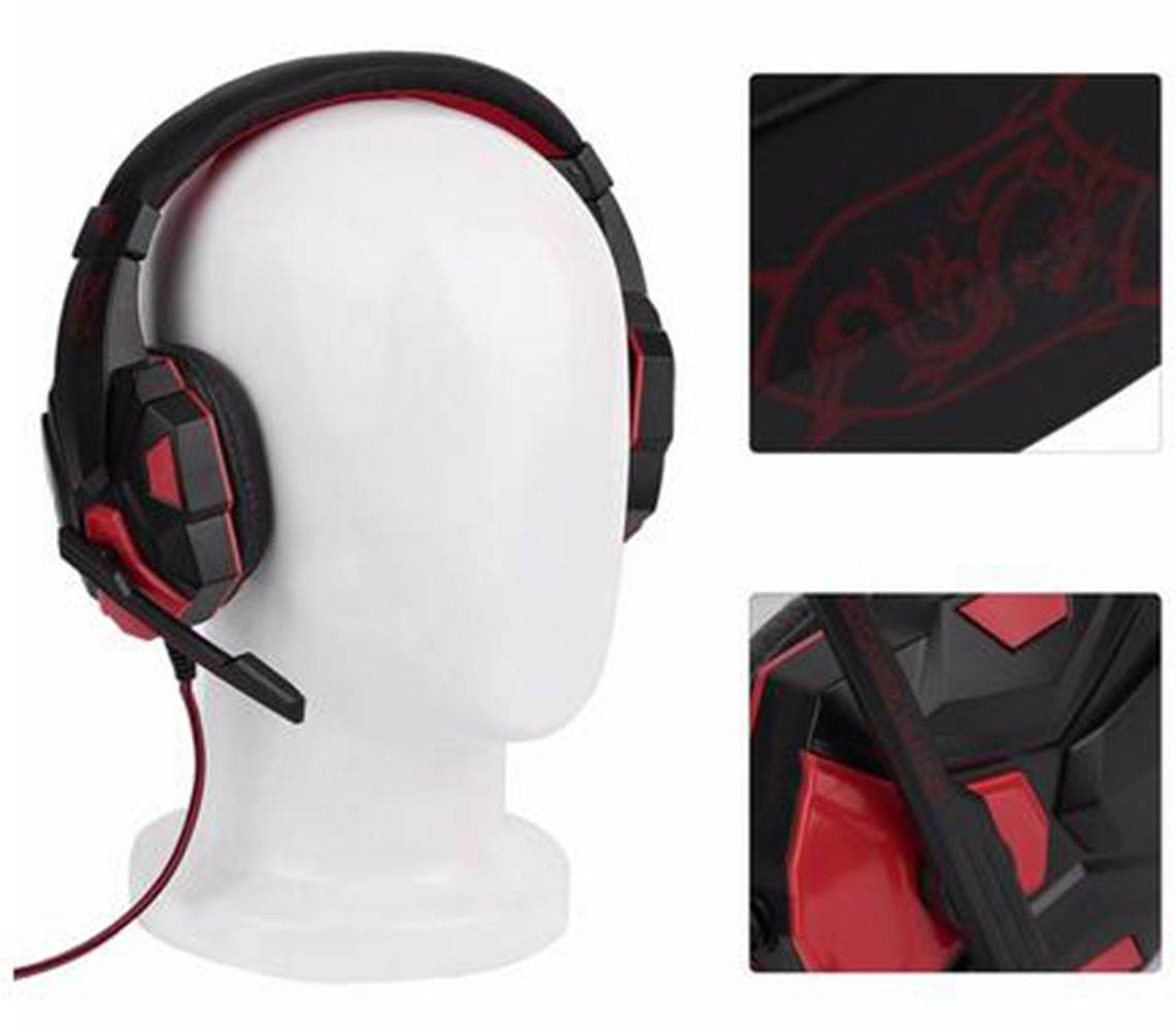 SY830MV Game Headphone Stereo Over-Ear Gaming Headset Headband Earphone with Light for Computer PC Gamer Adjustable Length Hinges 3.5mm