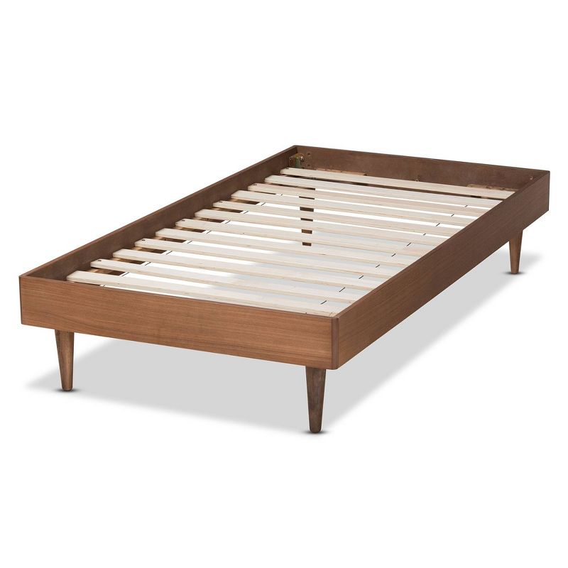 Twin Rina Wood Platform Bed Frame Walnut - Baxton Studio