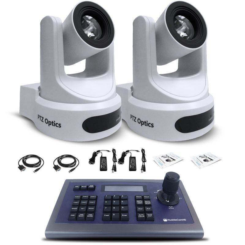 2 x PTZOptics 30X-SDI + HuddleCam Controller - Camera & Controller Bundle