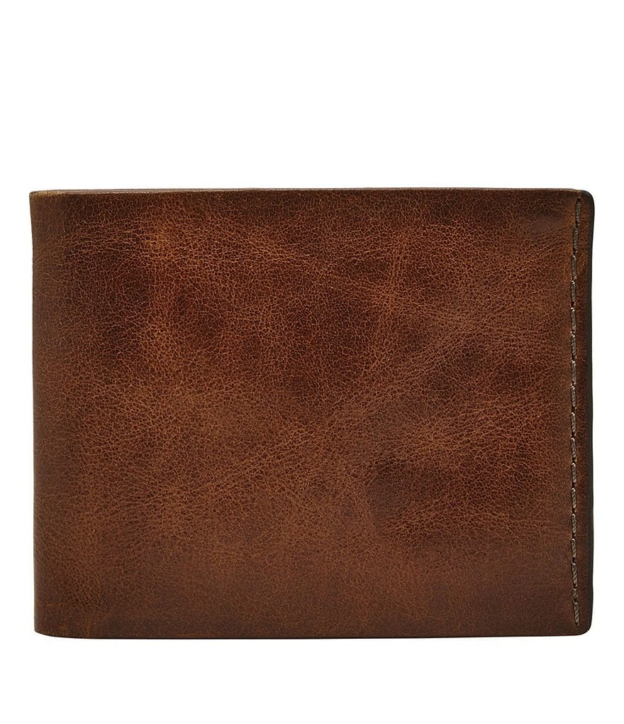 Fossil Beck Leather Bifold Wallet with Flip ID